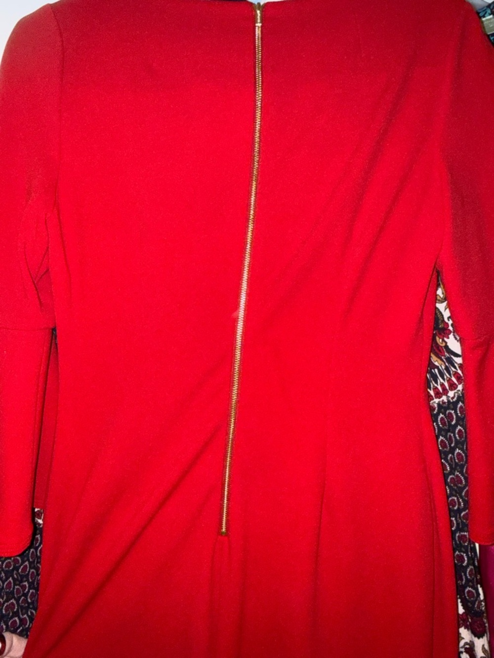 Calvin Klein sheath dress with red bell ruffle sleeves size 6 - Picture 12 of 12
